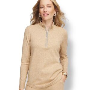 CHICO’S Zenergy® Luxe Half Zip Pullover Top  EcoVero™ Blend w/ Cashmere Sz XL